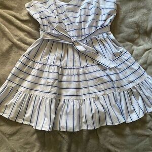 Express Striped Blue and White Woman’s Dress size XL